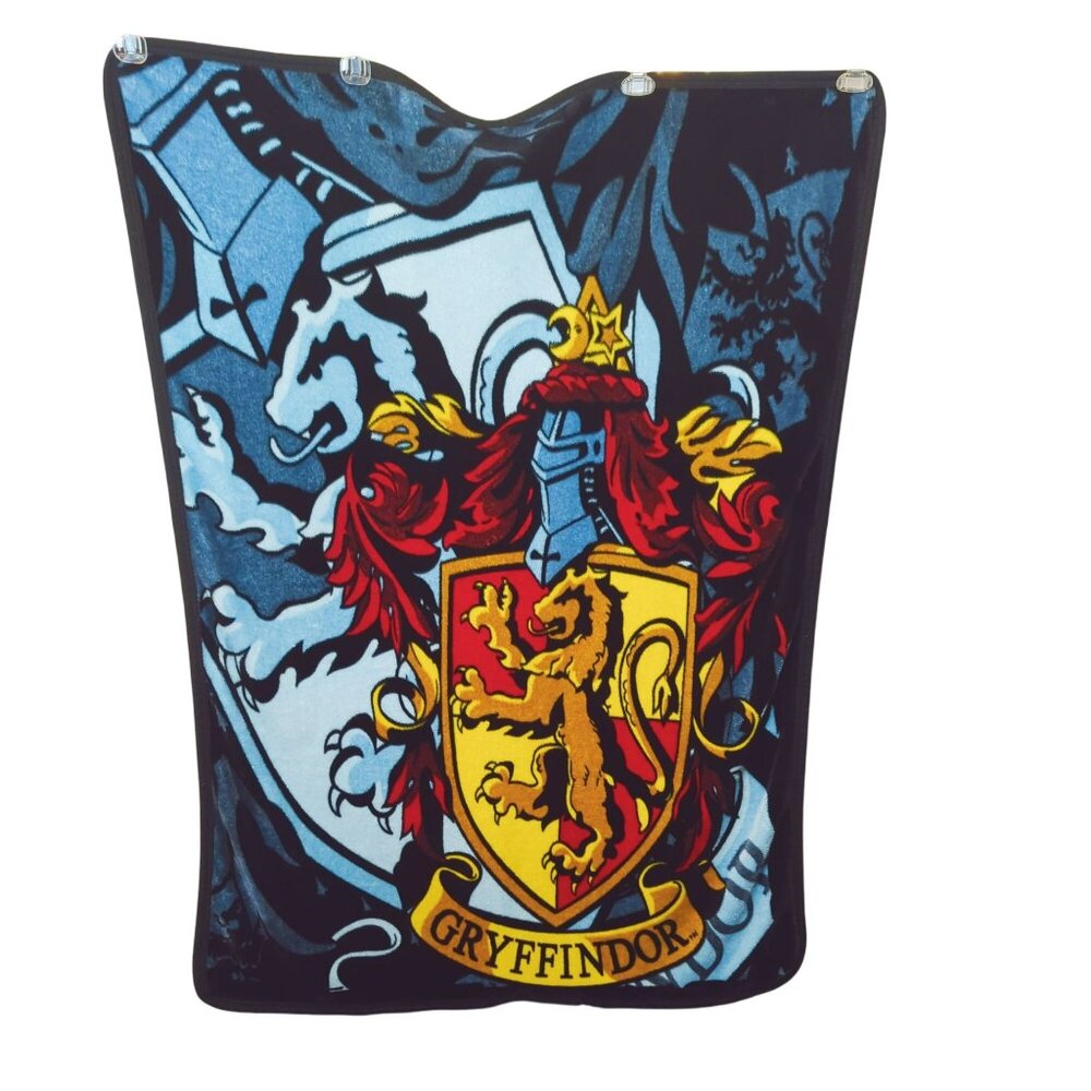 Harry Potter Gryffindor House Crest Fleece Throw Blanket 40"x50" Lions Roar 2013